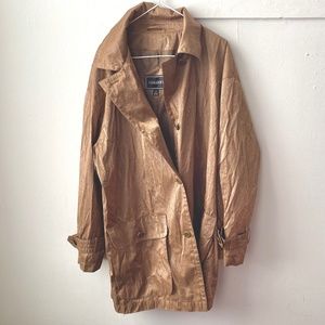 VTG metallic copper trench utility/rain coat, shimmery